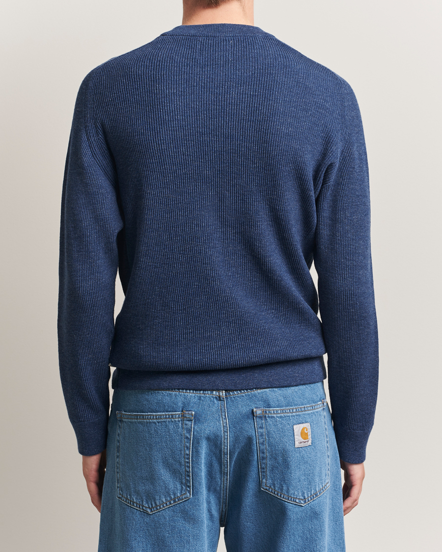 Herre | Trøjer | NN07 | Kevin Cotton Knitted Sweater Denim Blue