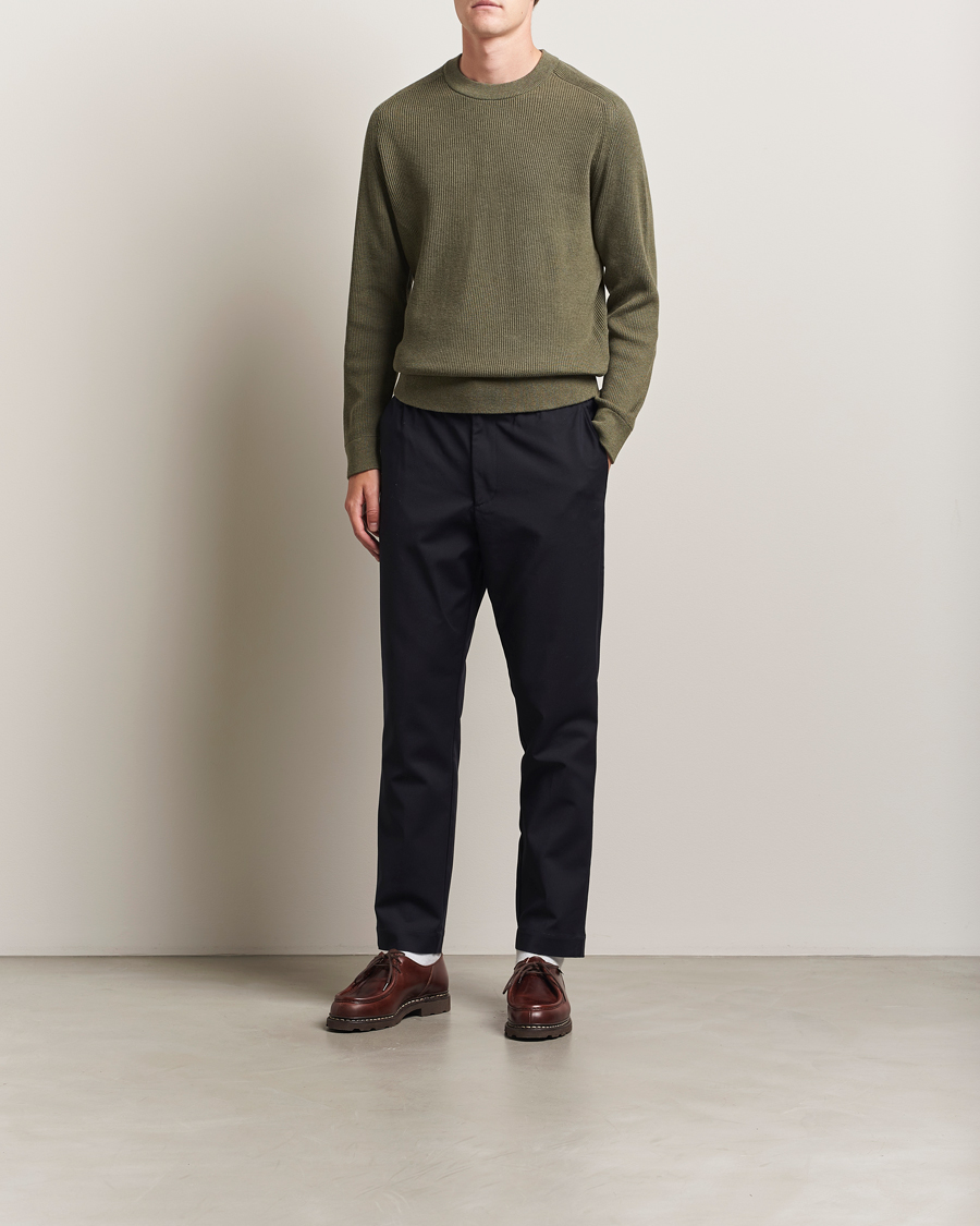 Herre | Trøjer | NN07 | Kevin Cotton Knitted Sweater Capers Green