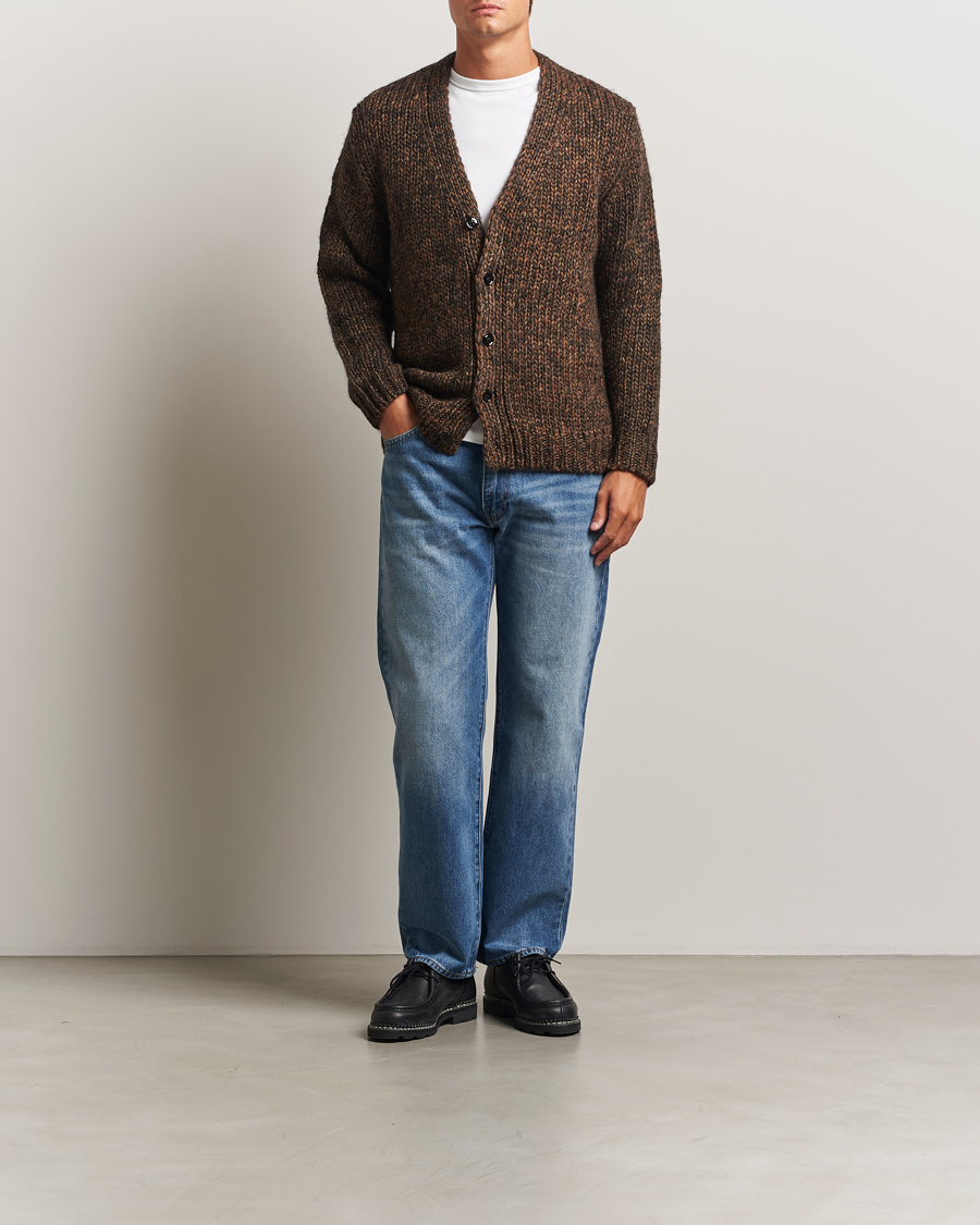 Herre | Trøjer | NN07 | Osky Heavy Knitted Cardigan Demitasse Brown