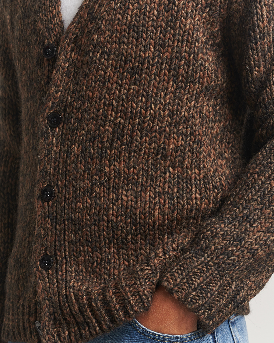 Herre | Trøjer | NN07 | Osky Heavy Knitted Cardigan Demitasse Brown