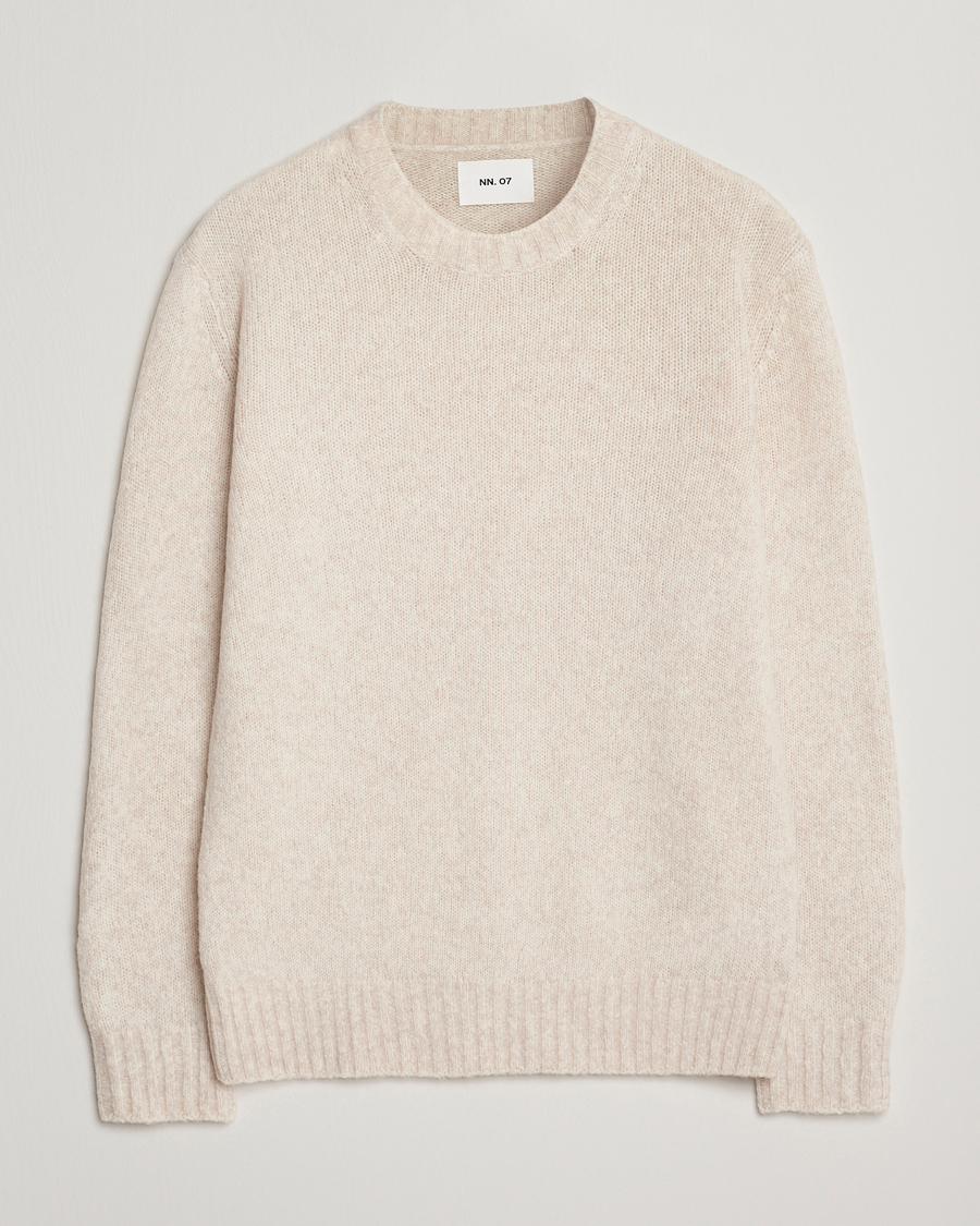 Herre | Trøjer | NN07 | Lee Wool Knitted Sweater Ivory