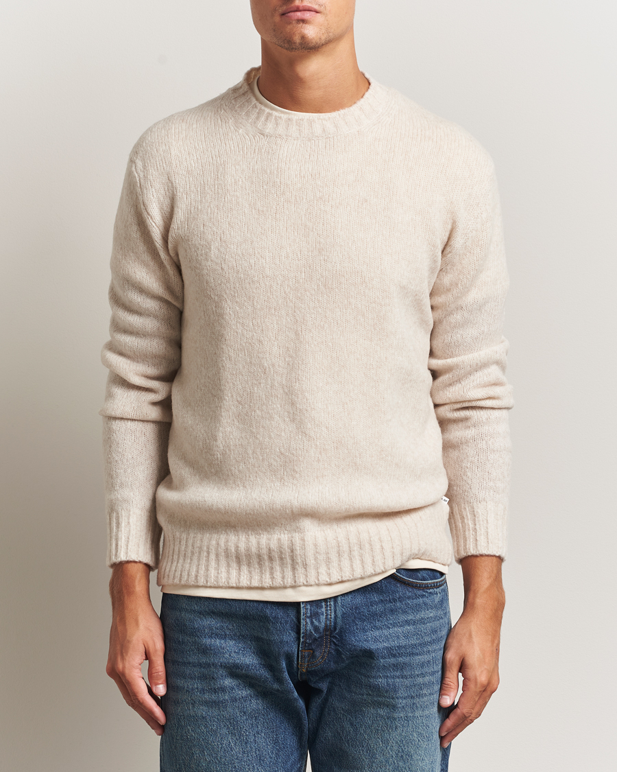 Herre | Trøjer | NN07 | Lee Wool Knitted Sweater Ivory