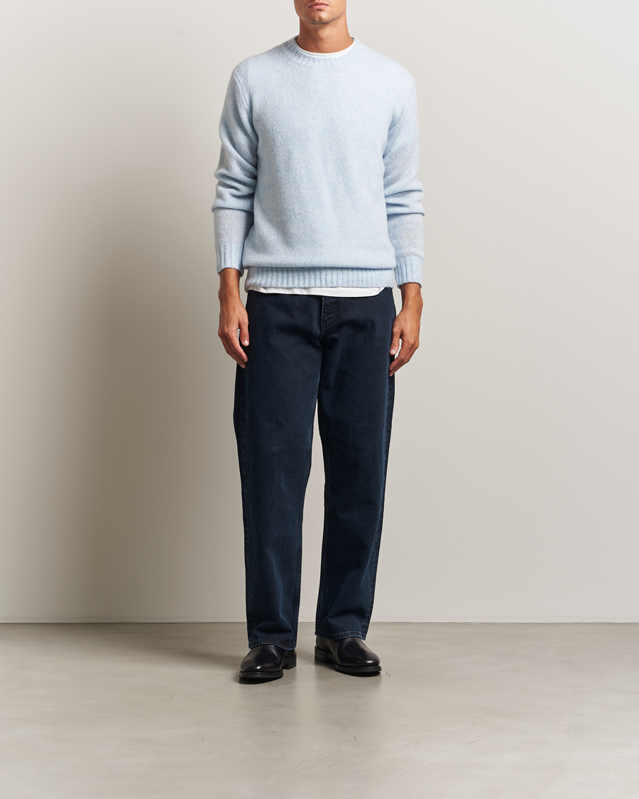 Herre | Trøjer | NN07 | Lee Wool Knitted Sweater Cerulian Blue