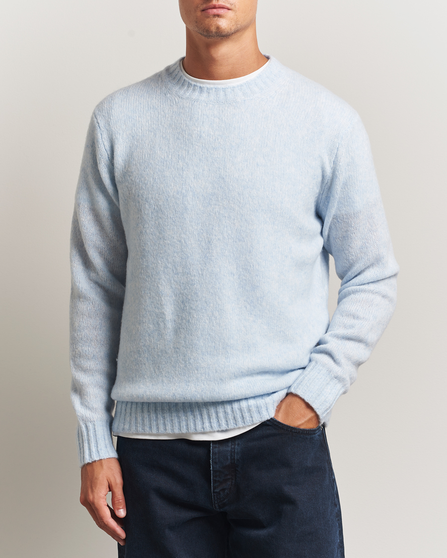 Herre | Trøjer | NN07 | Lee Wool Knitted Sweater Cerulian Blue