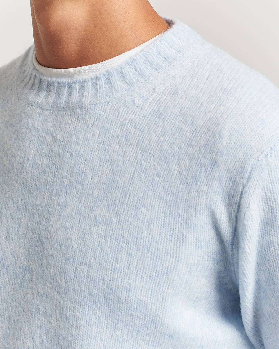 Herre | Trøjer | NN07 | Lee Wool Knitted Sweater Cerulian Blue