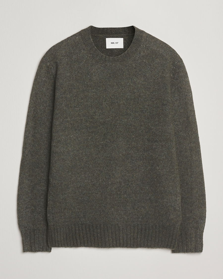Herre | Trøjer | NN07 | Lee Wool Knitted Sweater Capers Green