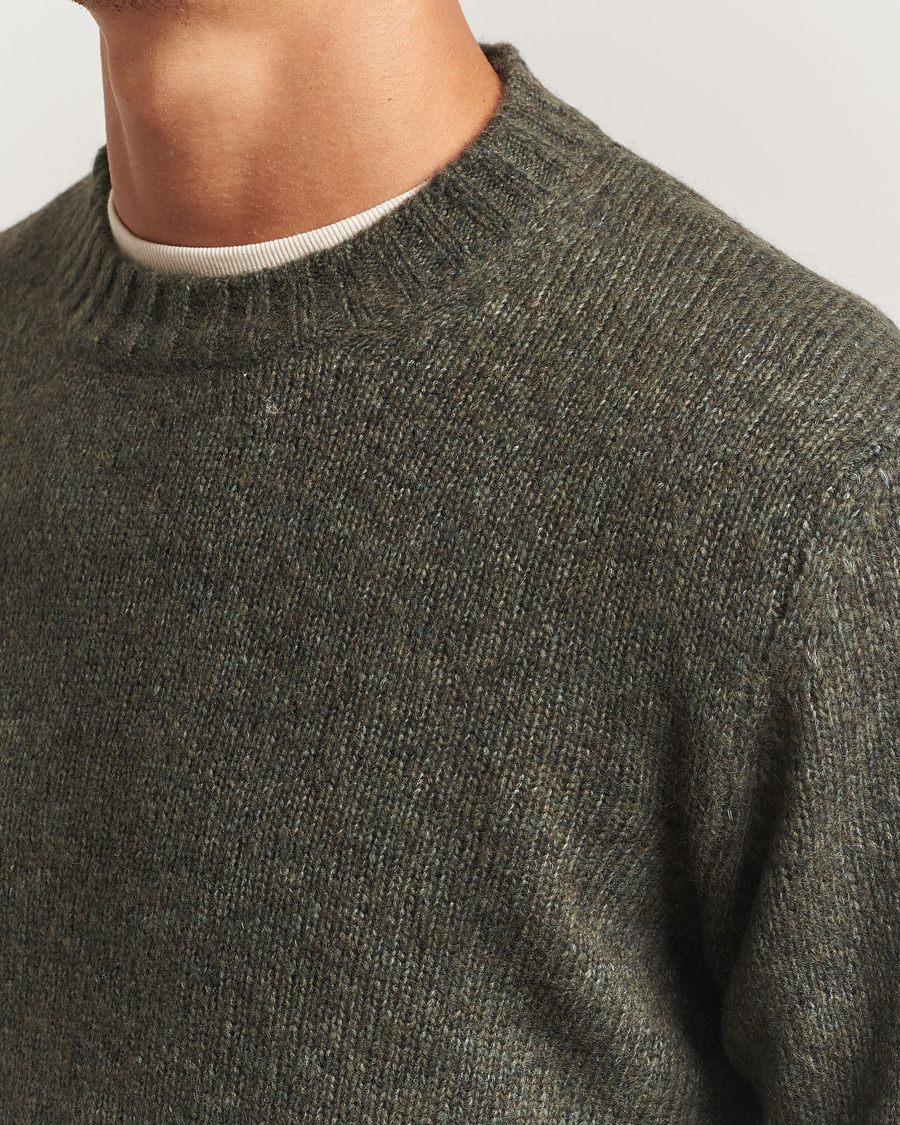 Herre | Trøjer | NN07 | Lee Wool Knitted Sweater Capers Green