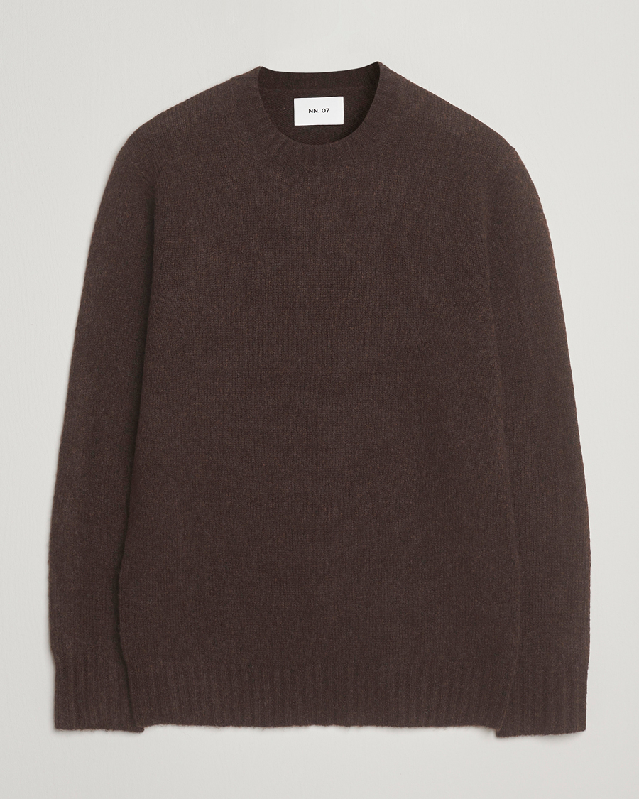 Herre | Trøjer | NN07 | Lee Wool Knitted Sweater Demitasse Brown