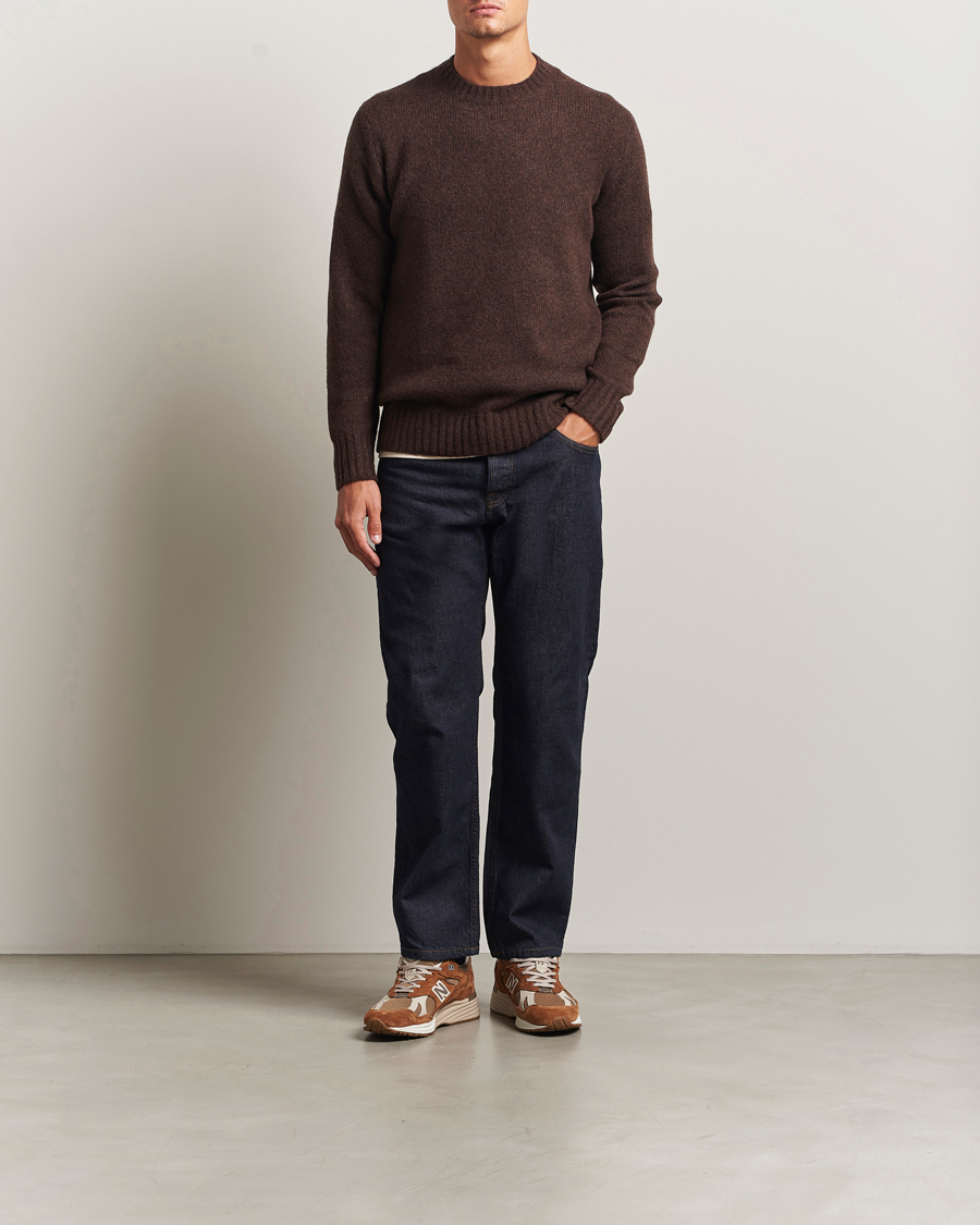 Herre | Trøjer | NN07 | Lee Wool Knitted Sweater Demitasse Brown