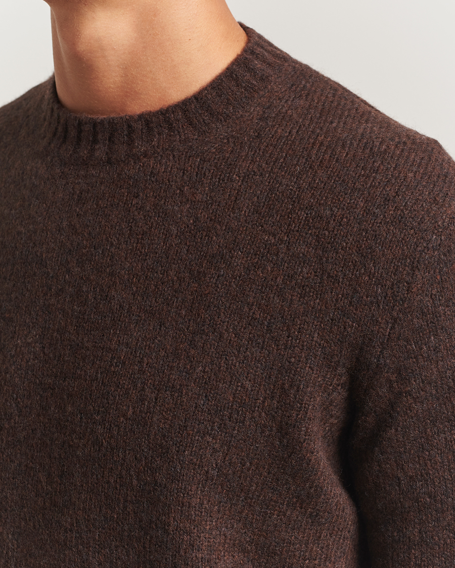Herre | Trøjer | NN07 | Lee Wool Knitted Sweater Demitasse Brown