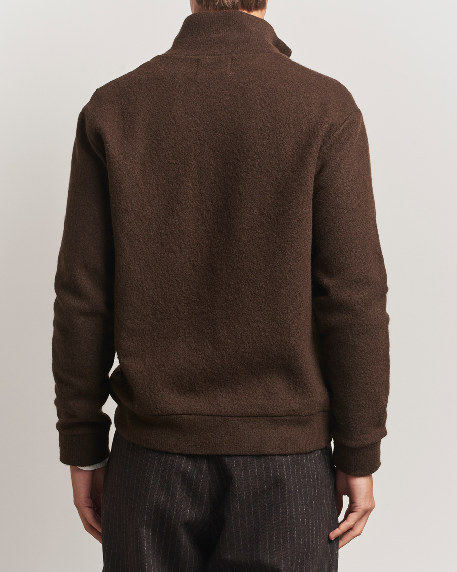 Herre | Trøjer | NN07 | Boiled Wool Full Zip Demitasse Brown