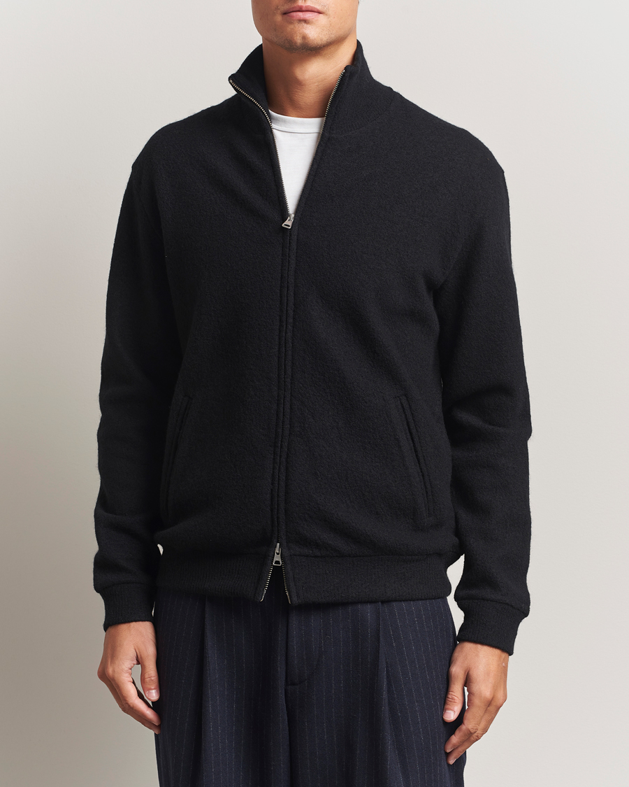 Herre | Trøjer | NN07 | Boiled Wool Full Zip Black