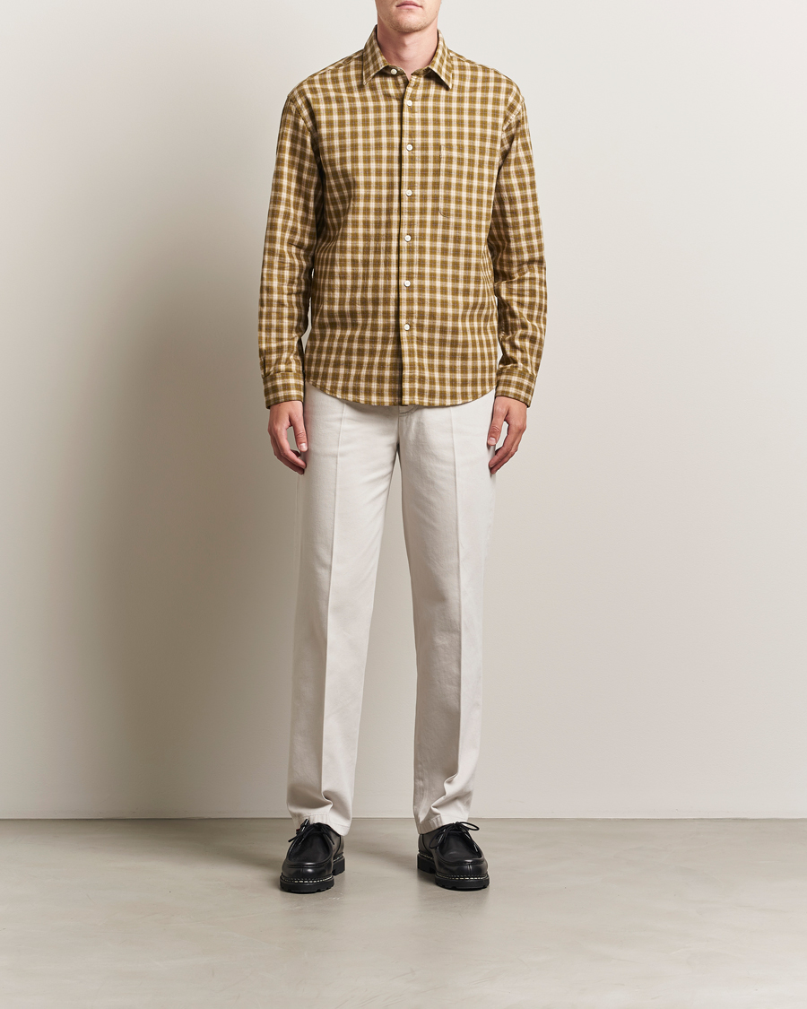 Herre | Skjorter | NN07 | Deon Flannel Checked Shirt Green