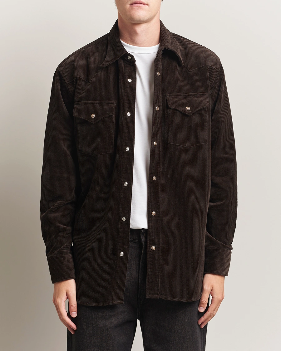Herre | Skjorter | NN07 | Ricky Corduroy Overshirt Demitasse Brown