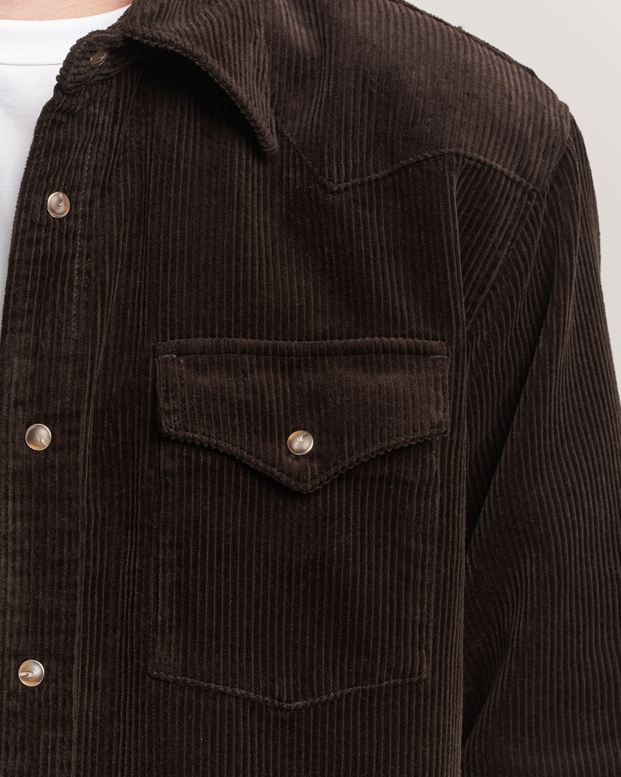 Herre | Skjorter | NN07 | Ricky Corduroy Overshirt Demitasse Brown