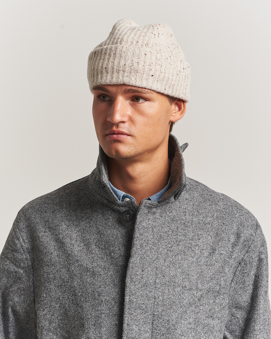 Herre | Huer | NN07 | Wool Donegal Sailor Beanie Cream