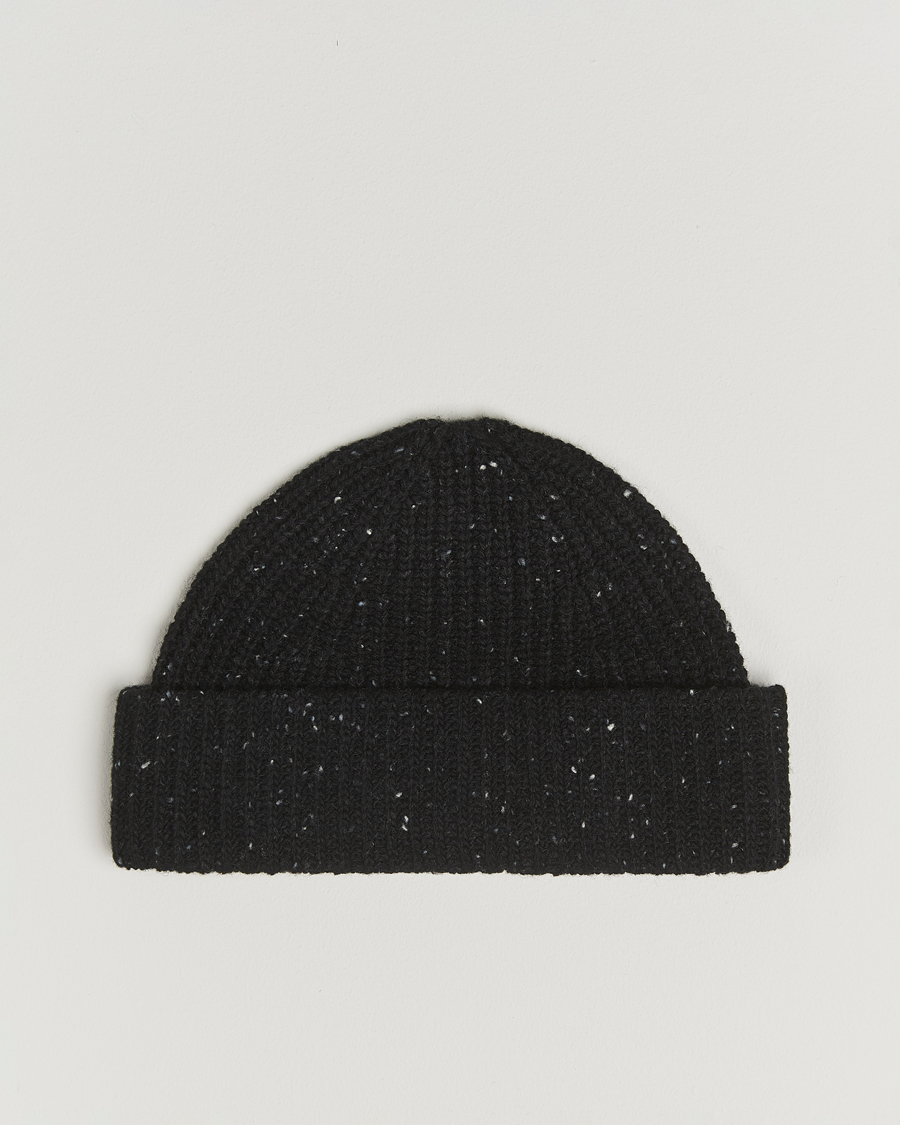 Herre | Huer | NN07 | Wool Donegal Sailor Beanie Black