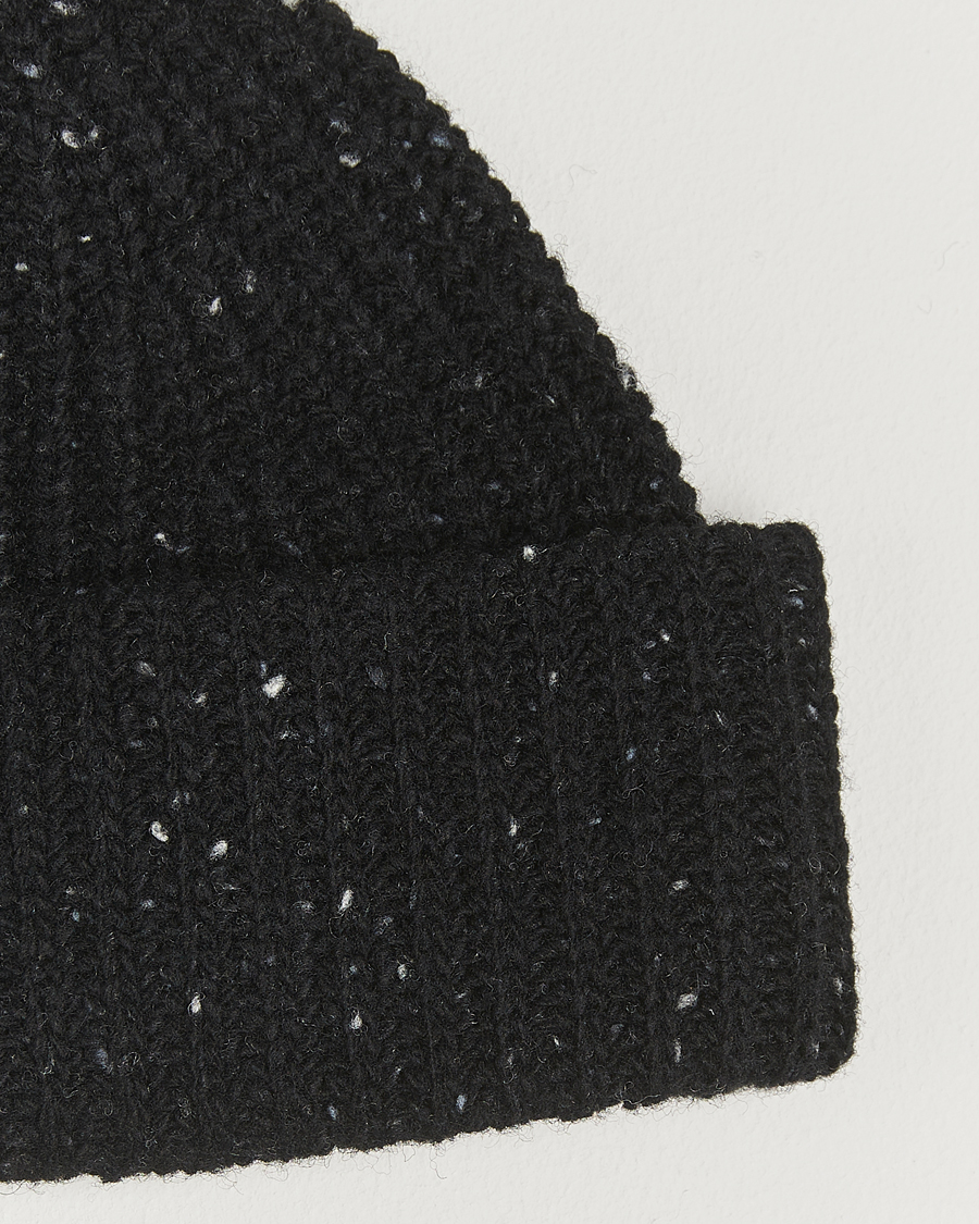 Herre | Huer | NN07 | Wool Donegal Sailor Beanie Black
