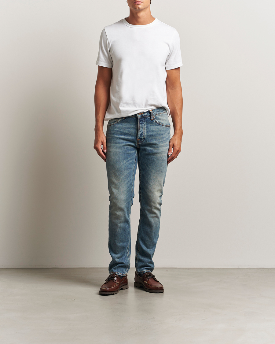 Herre | Jeans | Nudie Jeans | Solid Ollie Jeans Blue Clay