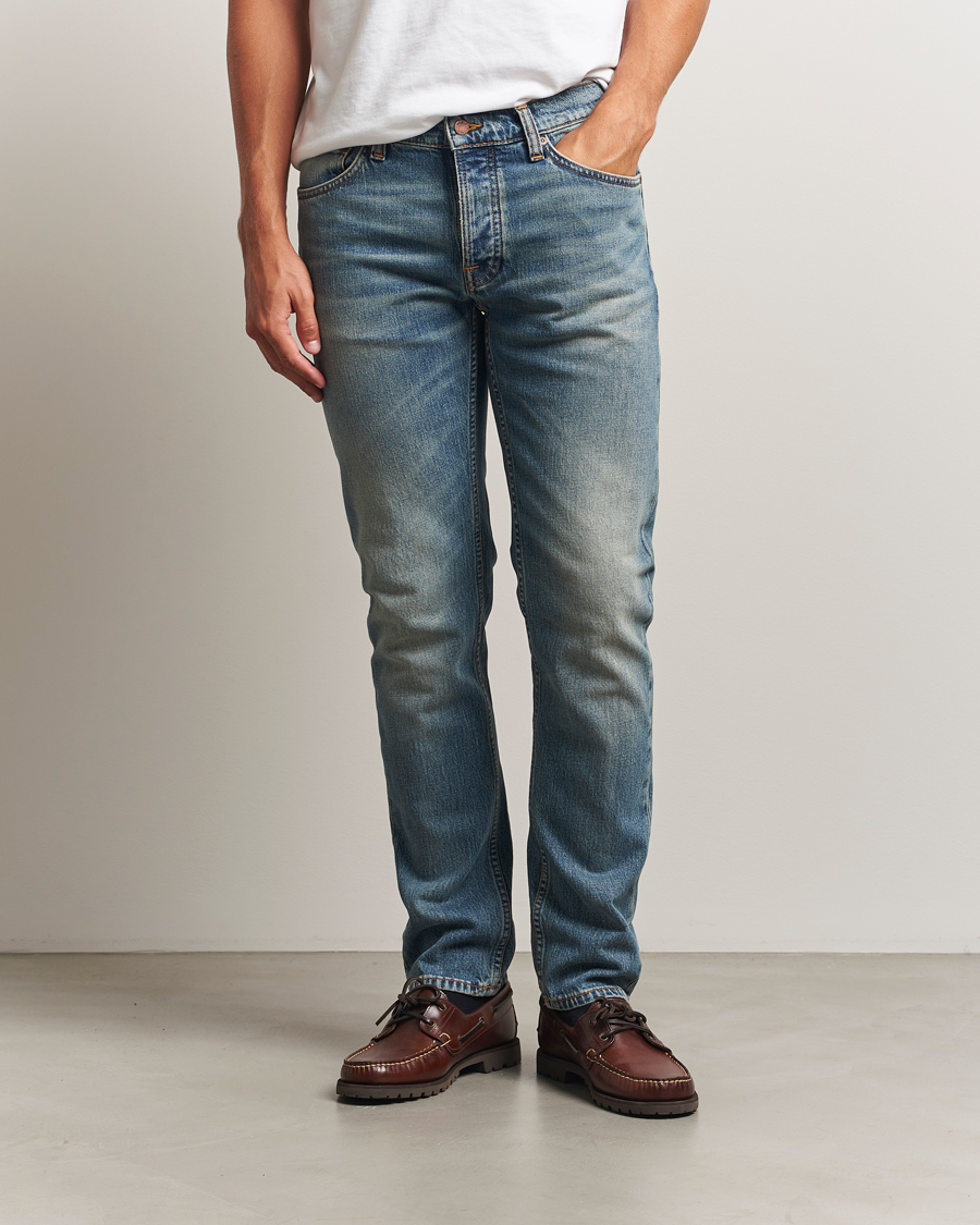 Herre | Jeans | Nudie Jeans | Solid Ollie Jeans Blue Clay
