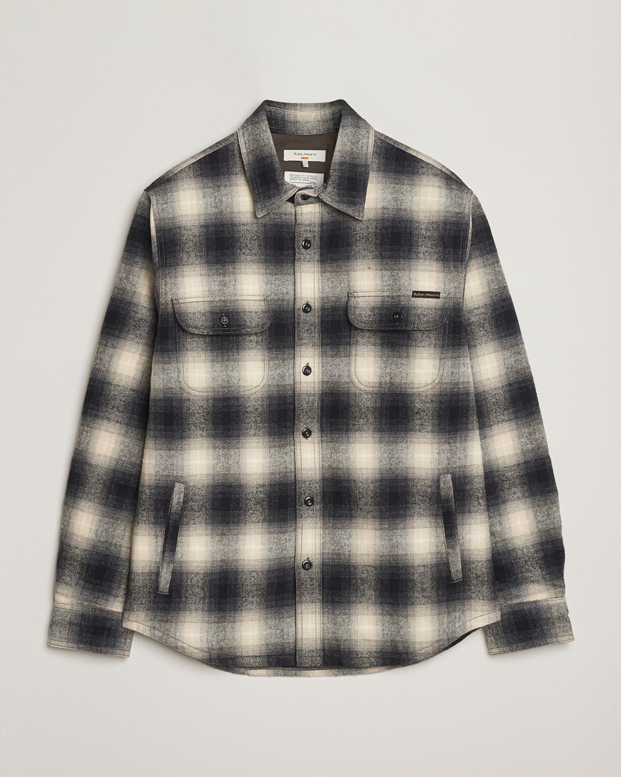 Herre | Skjorter | Nudie Jeans | Glenn Padded Checked Overshirt Black