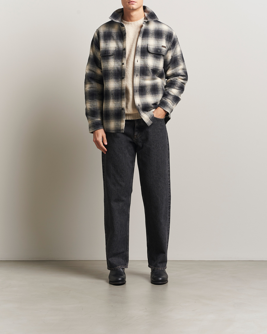 Herre | Skjorter | Nudie Jeans | Glenn Padded Checked Overshirt Black