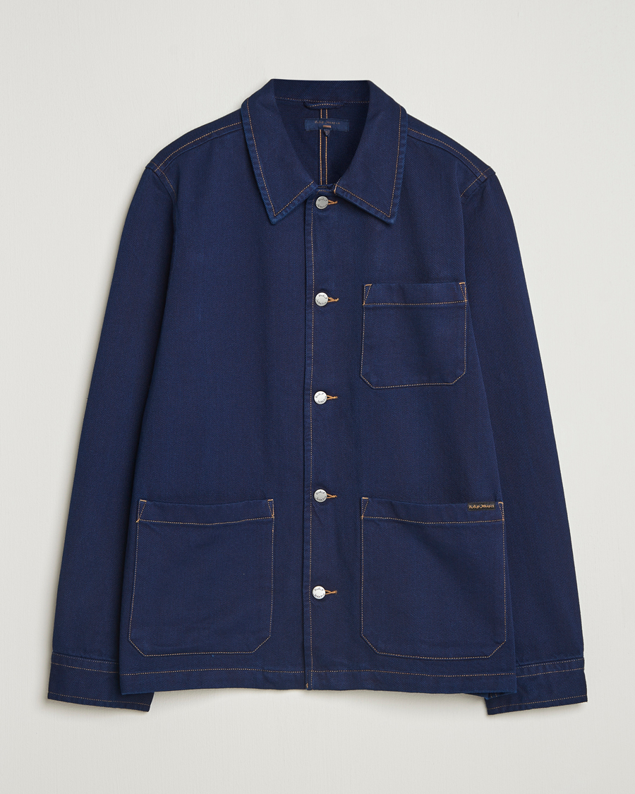 Herre | Skjorter | Nudie Jeans | Barney Indigo Workwear Jacket Dark Blue