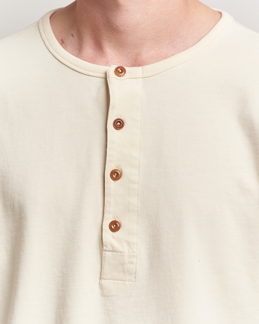 Herre | Trøjer | Nudie Jeans | Long Sleeved Henley Ecru