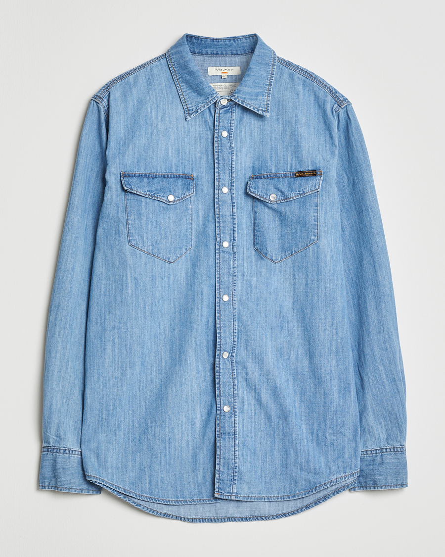 Herre | Skjorter | Nudie Jeans | Gunnar Denim Shirt Light Blue