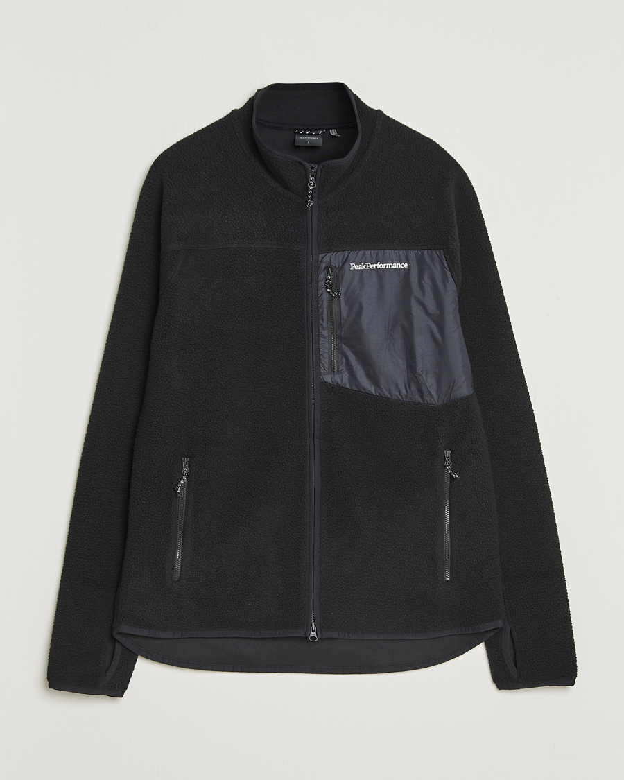 Herre | Trøjer | Peak Performance | Pile Full Zip Black