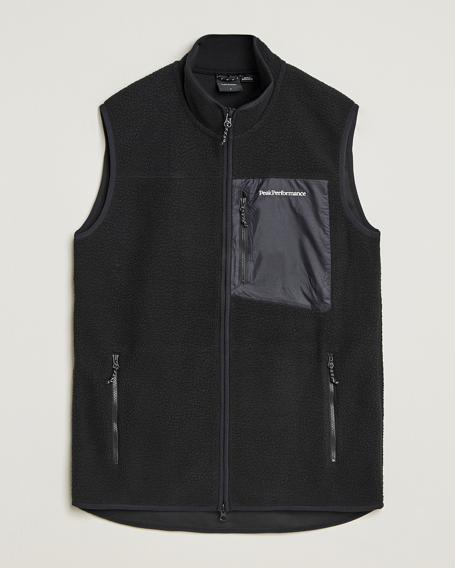 Herre | Trøjer | Peak Performance | Pile Vest Black