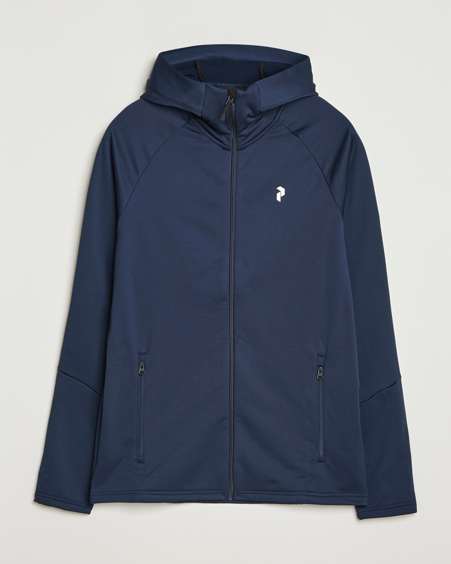 Herre | Trøjer | Peak Performance | Rider Hooded Full Zip Blue Shadow