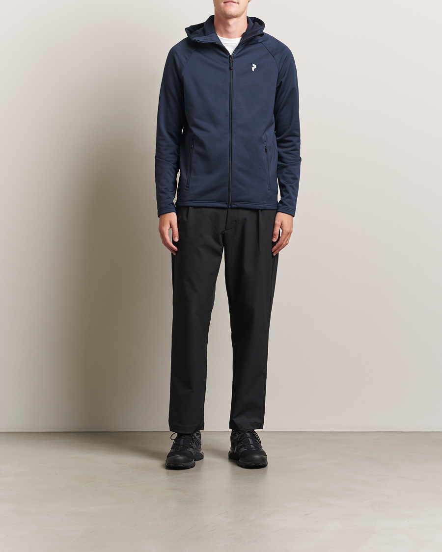 Herre | Trøjer | Peak Performance | Rider Hooded Full Zip Blue Shadow