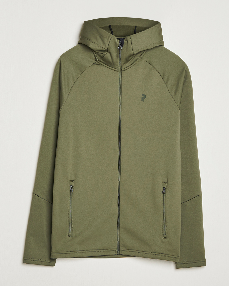 Herre | Trøjer | Peak Performance | Rider Full Zip Hoodie Pine Needle