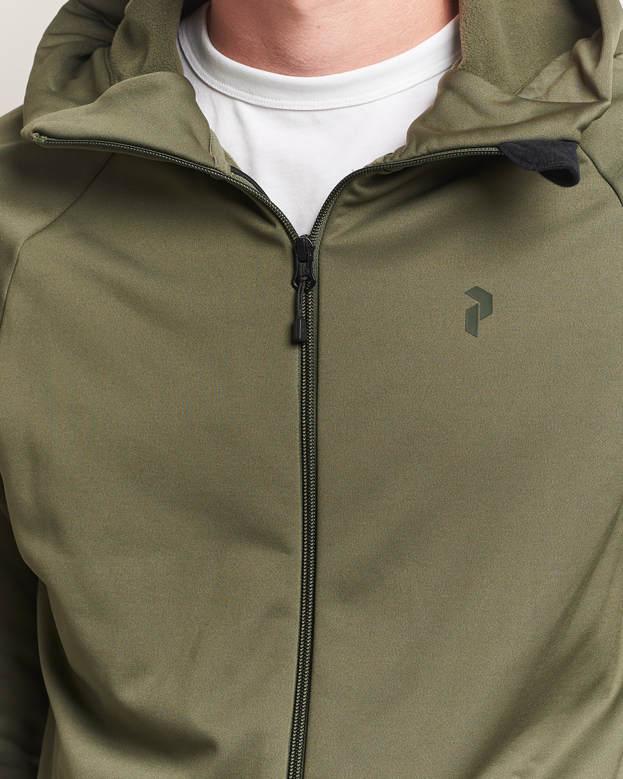 Herre | Trøjer | Peak Performance | Rider Full Zip Hoodie Pine Needle