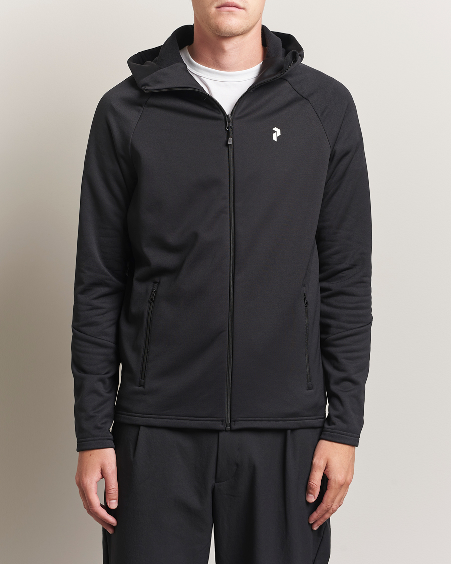 Herre | Trøjer | Peak Performance | Rider Hooded Full Zip Black