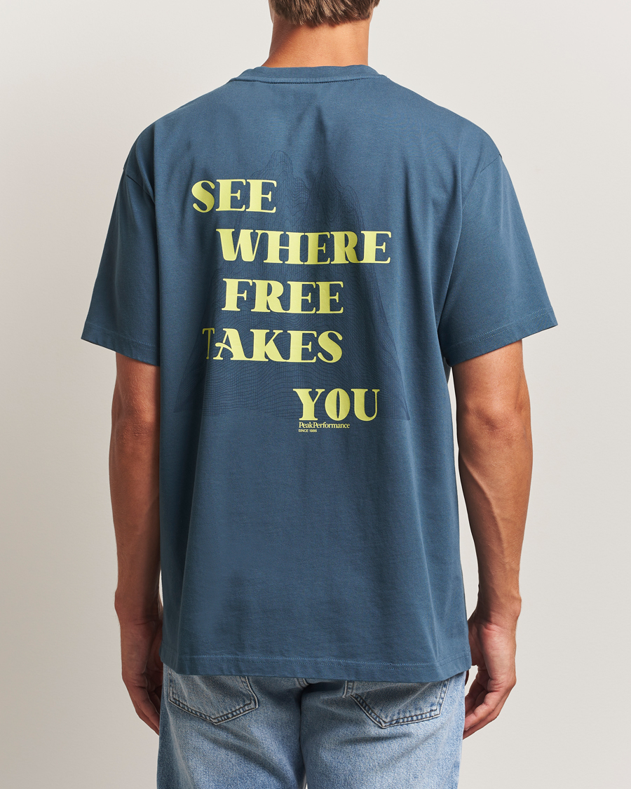 Herre | T-Shirts | Peak Performance | Graphic Crew Neck T-Shirt Mountain Lake