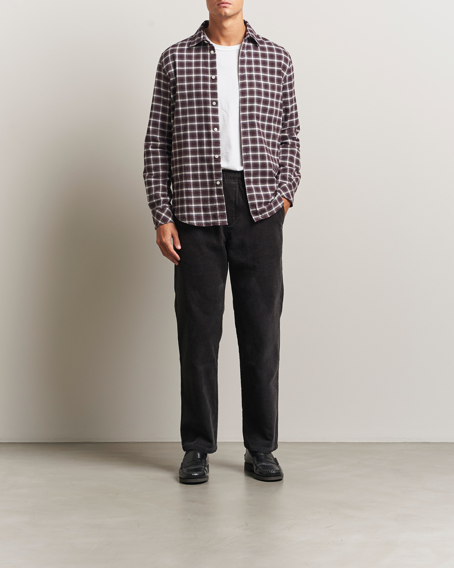 Herre | Bukser | Samsøe Samsøe | Jabari Corduroy Drawstring Trousers Black Oyster