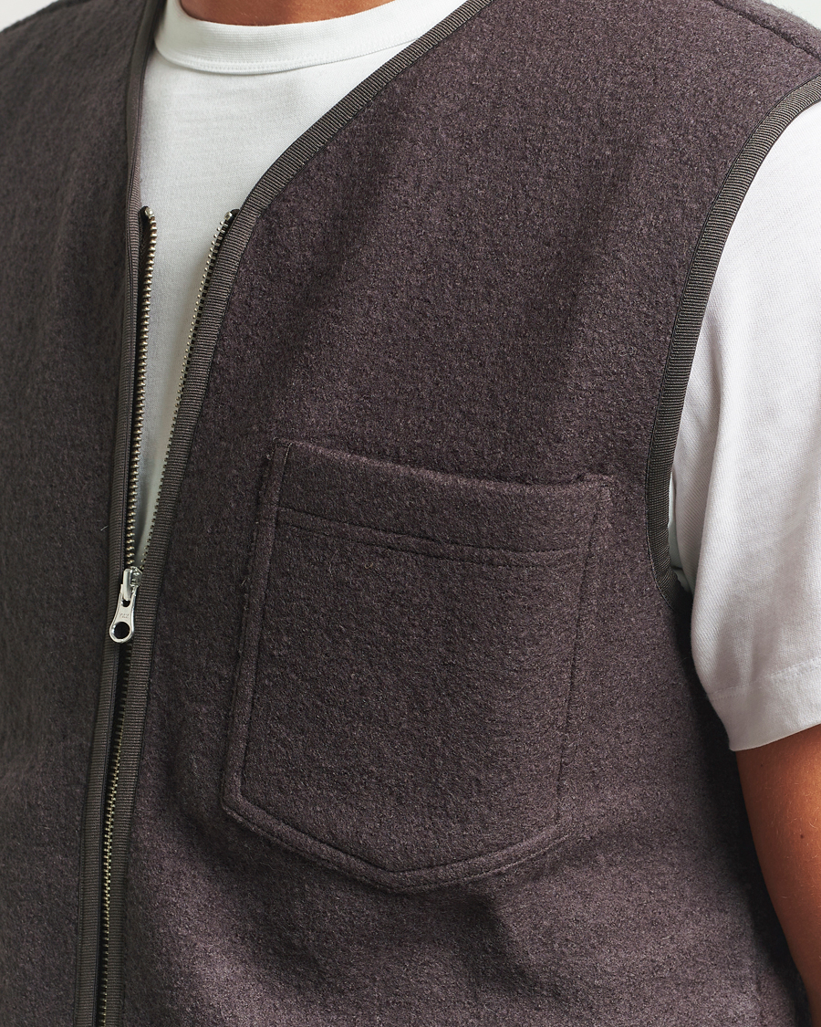 Herre | Veste | Samsøe Samsøe | Hannes Boiled Wool Vest Turkish Coffee