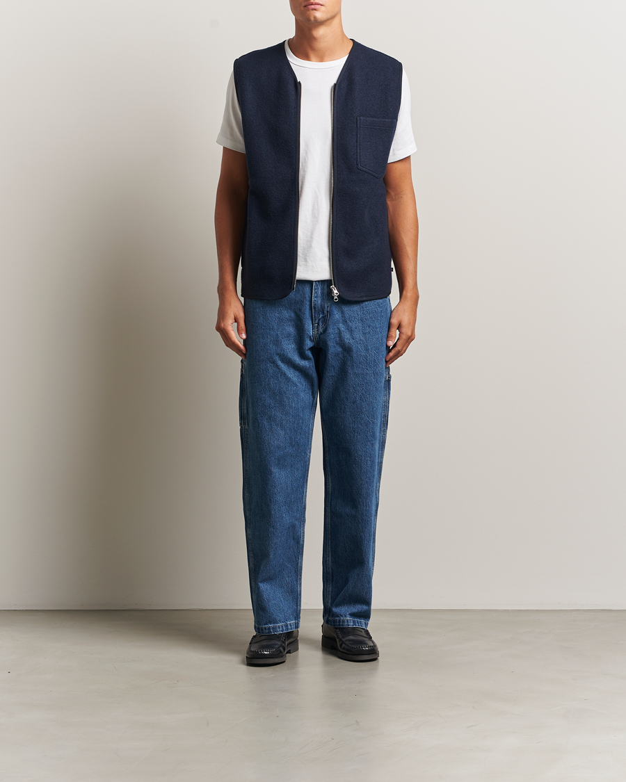 Herre | Veste | Samsøe Samsøe | Hannes Boiled Wool Vest Salute Navy
