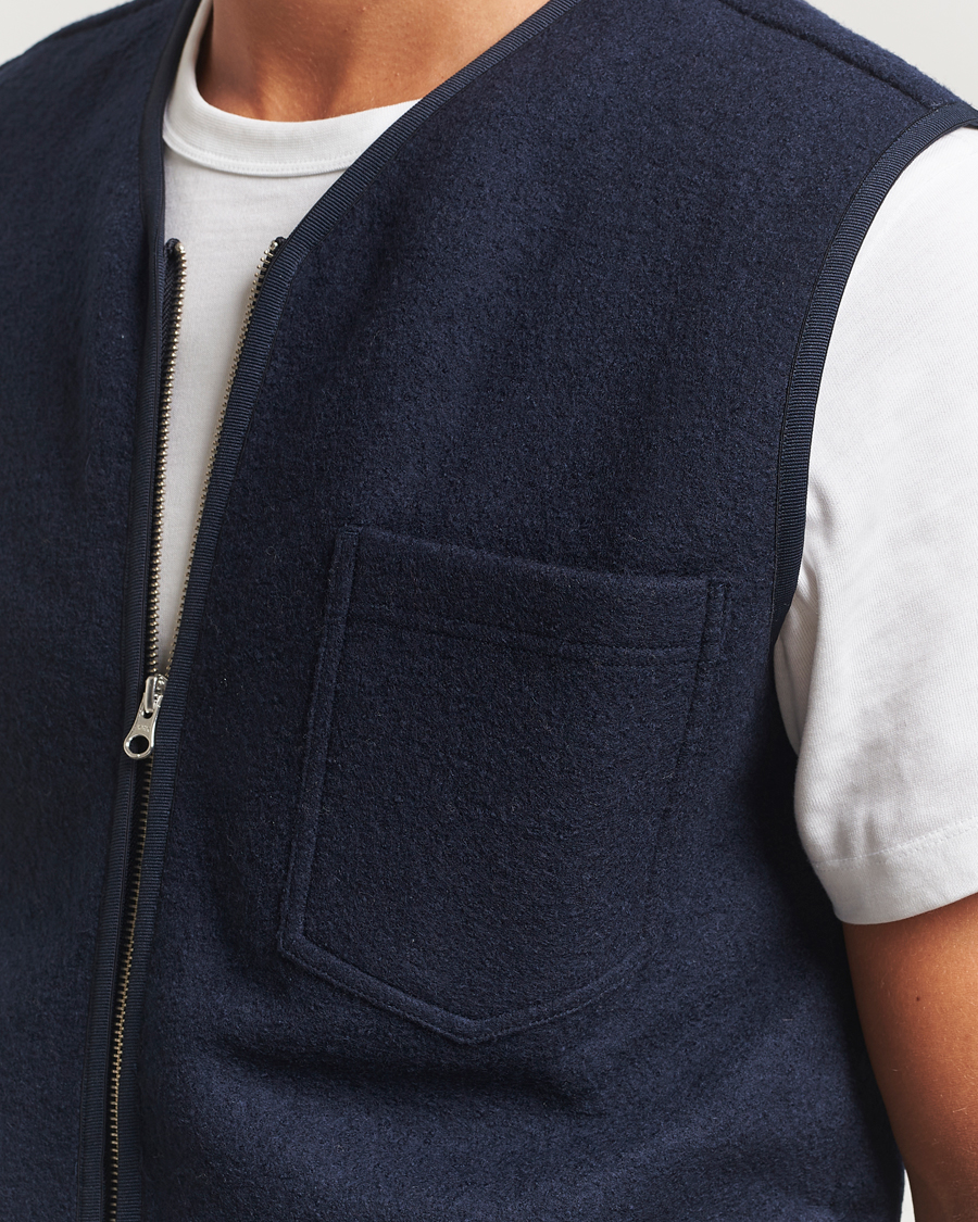 Herre | Veste | Samsøe Samsøe | Hannes Boiled Wool Vest Salute Navy