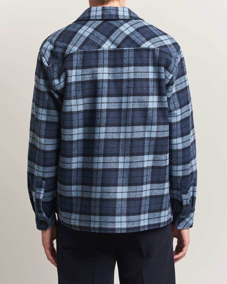 Herre | Skjorter | Samsøe Samsøe | Castor Checked Overshirt Stellar Blue
