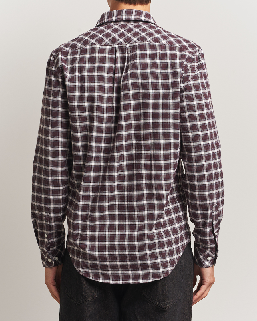 Herre | Skjorter | Samsøe Samsøe | Liam Brushed Cotton Checked Shirt Raisin