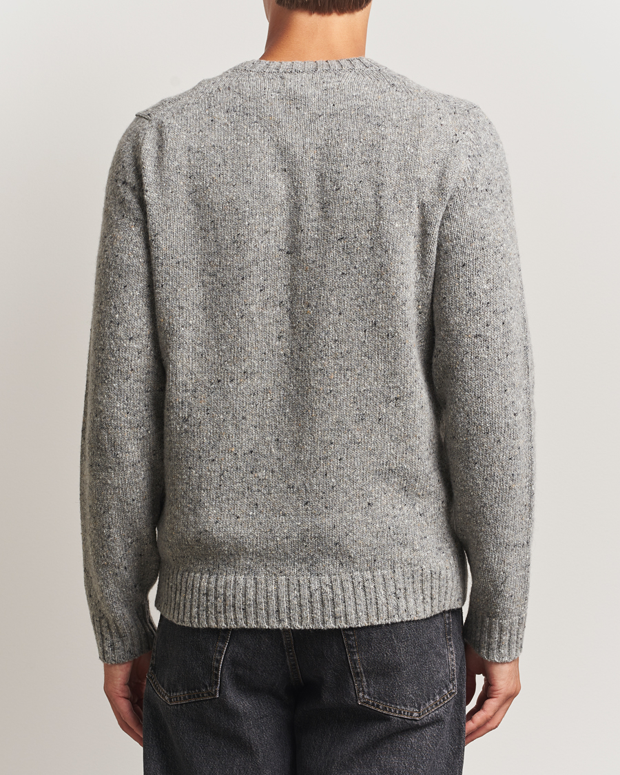 Herre | Trøjer | Samsøe Samsøe | Nataniel Donegal Knitted Crew Neck Grey Melange