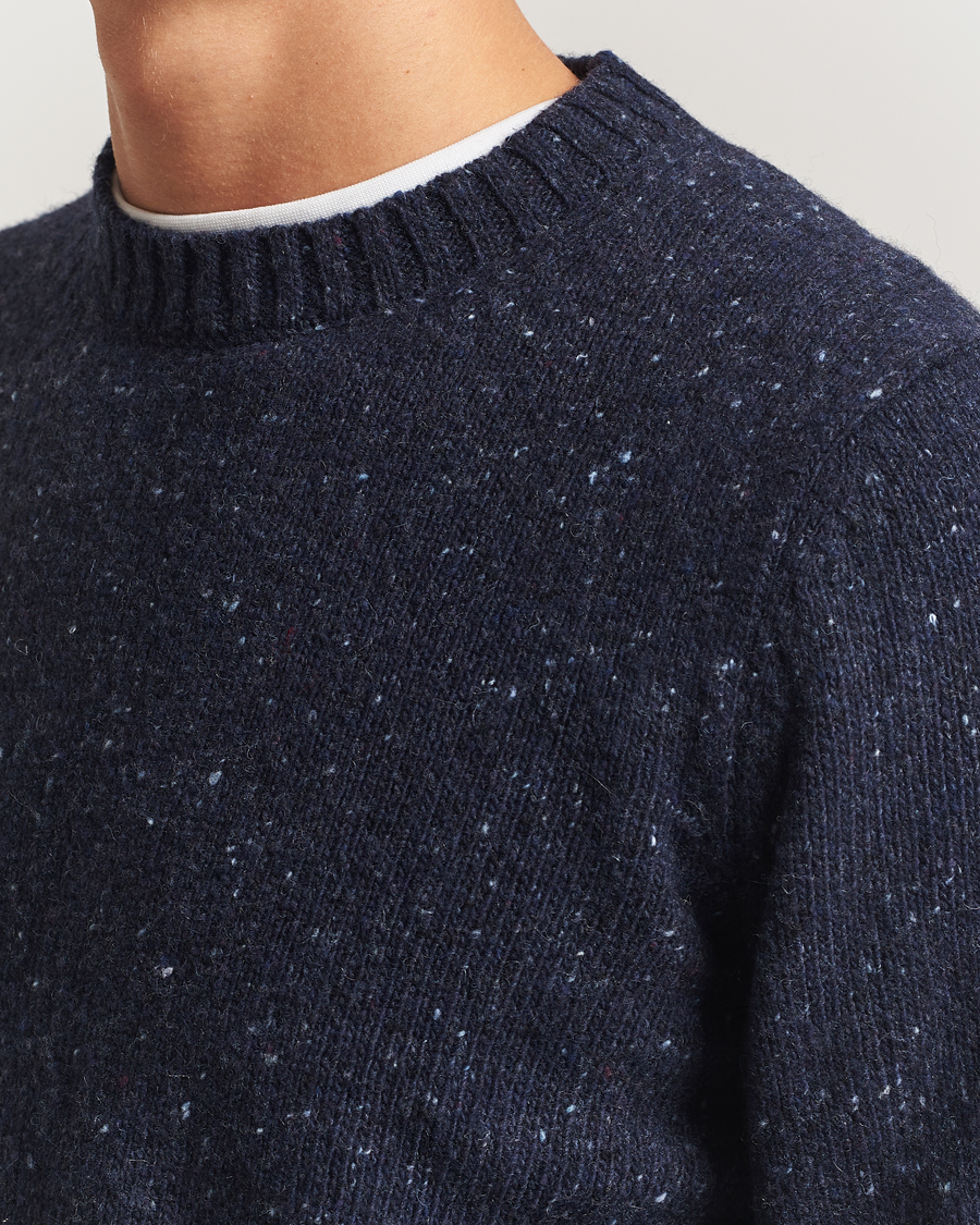 Herre | Trøjer | Samsøe Samsøe | Nataniel Donegal Knitted Crew Neck Salute Navy