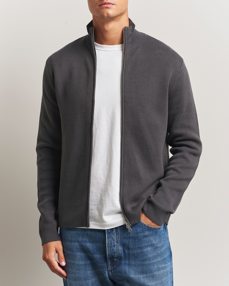 Herre | Trøjer | Samsøe Samsøe | Niklas Full Zip Black Oyster