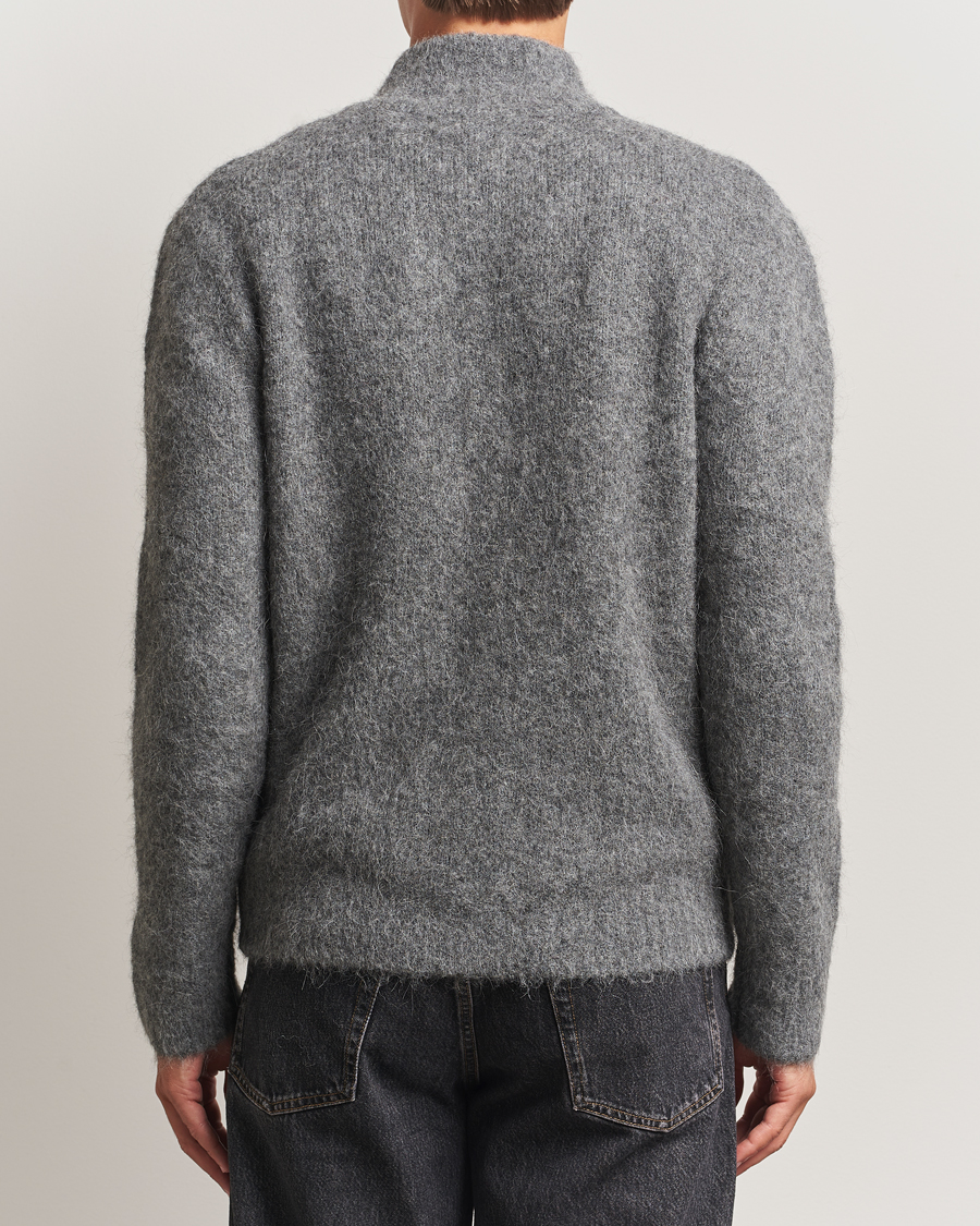 Herre | Trøjer | Samsøe Samsøe | Jean Alpaca Knitted Full Zip Iron Gate