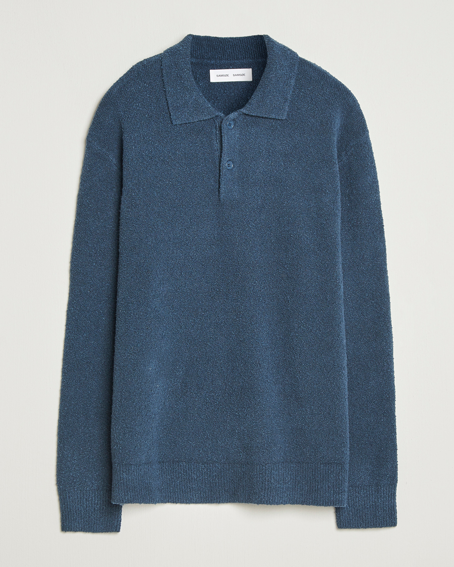 Herre | Trøjer | Samsøe Samsøe | Nino Knitted Polo Midnight Navy