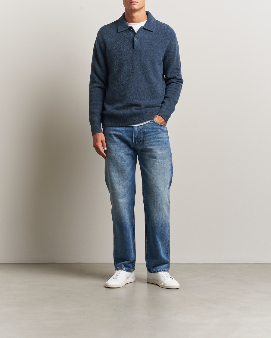 Herre | Trøjer | Samsøe Samsøe | Nino Knitted Polo Midnight Navy
