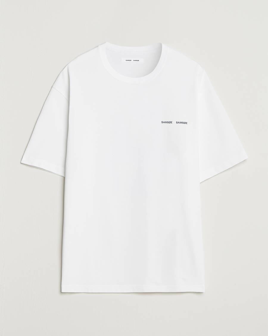 Herre | T-Shirts | Samsøe Samsøe | Florian To Connect Printed T-Shirt White